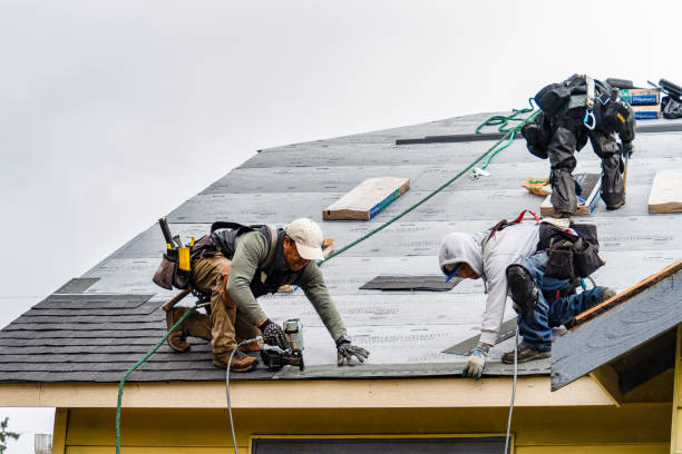 Professional Roofing technician working in Westville, OK